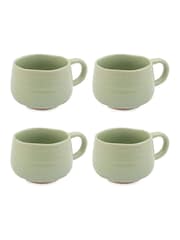 Jamie Oliver Set of 4 Green Big Love Cosy Cuppa Mugs - Image 1 of 5