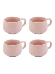 Jamie Oliver Set of 4 Pink Big Love Cosy Cuppa Mugs - Image 1 of 5
