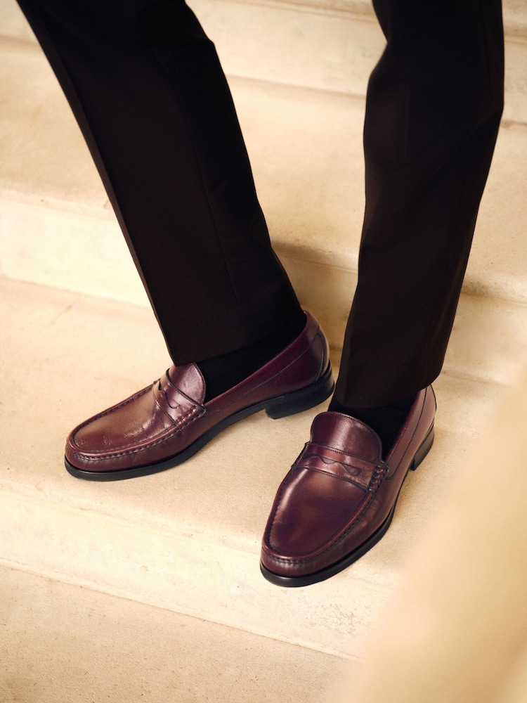 Russell & Bromley Oxblood Southgate Classic Saddle Loafers - Image 1 of 7 Russell & Bromley Oxblood Southgate Classic Saddle Loafers - Image 1 of 7
