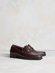 بني داكن - حذاء كلاسيكي سهل اللبس بقطعة جلد عريضة Southgate من Russell & Bromley - Image 9 of 12