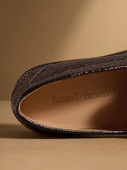 Russell & Bromley Oxblood Croc Print Keeble 3 Tassel College Loafers - Image 5 of 7