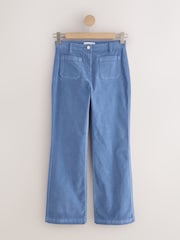 蓝色 - Corduroy Patch Pocket Bootcut Trousers - 图片5 / 7