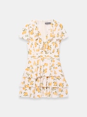 Mint Velvet Yellow Print Mini Dress - Image 6 of 7