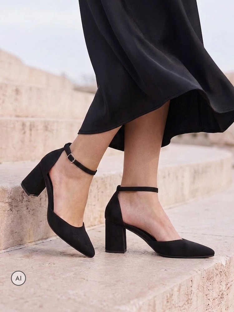 Linzi Black Manifest Closed Back Court Heel Shoes - Image 1 of 5