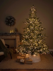 Everlands Green Warm White 7ft Grandis Pre-Lit Compact Light Christmas Tree - Image 2 of 6