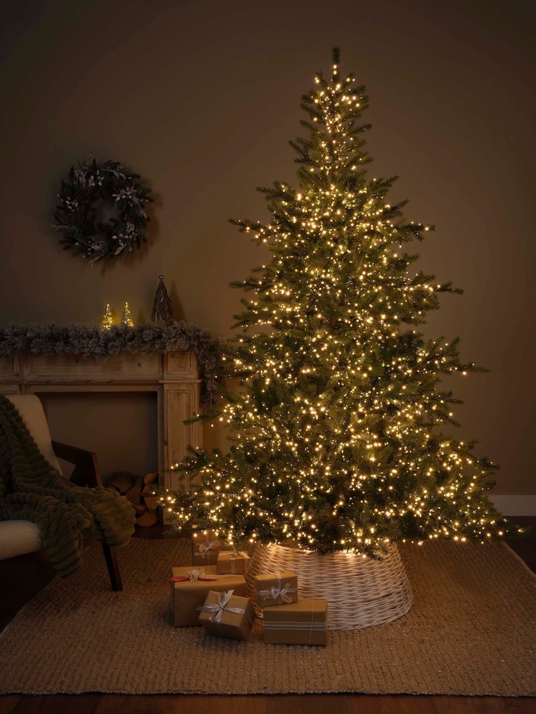 Everlands Green Warm White 7ft Grandis Pre-Lit Compact Light Christmas Tree - Image 2 of 6 Everlands Green Warm White 7ft Grandis Pre-Lit Compact Light Christmas Tree - Image 2 of 6