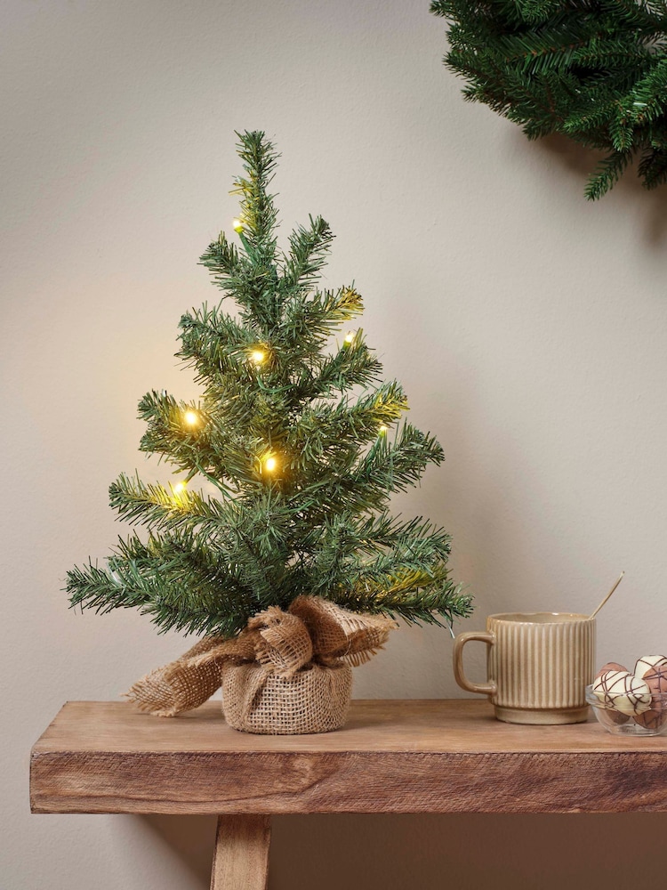 Everlands Green White Warm 1.5ft Imperial Pre-Lit Christmas Tree - Image 2 of 3 Everlands Green White Warm 1.5ft Imperial Pre-Lit Christmas Tree - Image 2 of 3