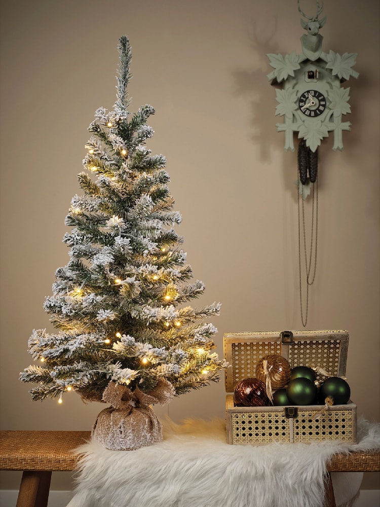 Everlands Green White Warm 3ft Imperial Snowy Pre-Lit Christmas Tree - Image 1 of 4 Everlands Green White Warm 3ft Imperial Snowy Pre-Lit Christmas Tree - Image 1 of 4