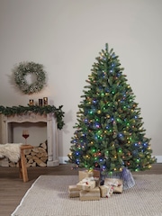 Everlands Green Warm White Multi 7ft Freiburg Pre Lit Colour-Switch Christmas Tree - Image 1 of 8