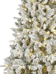 Everlands Green White Warm 7ft Bretton Snowy Pre-Lit Christmas Tree - Image 4 of 6