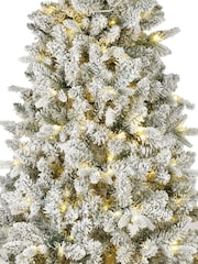 Everlands Green White Warm 7ft Bretton Snowy Pre-Lit Christmas Tree - Image 5 of 6
