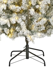 Everlands Green White Warm 7ft Bretton Snowy Pre-Lit Christmas Tree - Image 6 of 6
