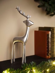 Decoris Silver Tone Tone Christmas Reindeer Decoration - Image 1 of 2