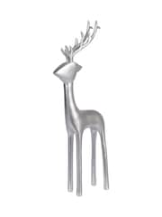 Decoris Silver Tone Tone Christmas Reindeer Decoration - Image 2 of 2