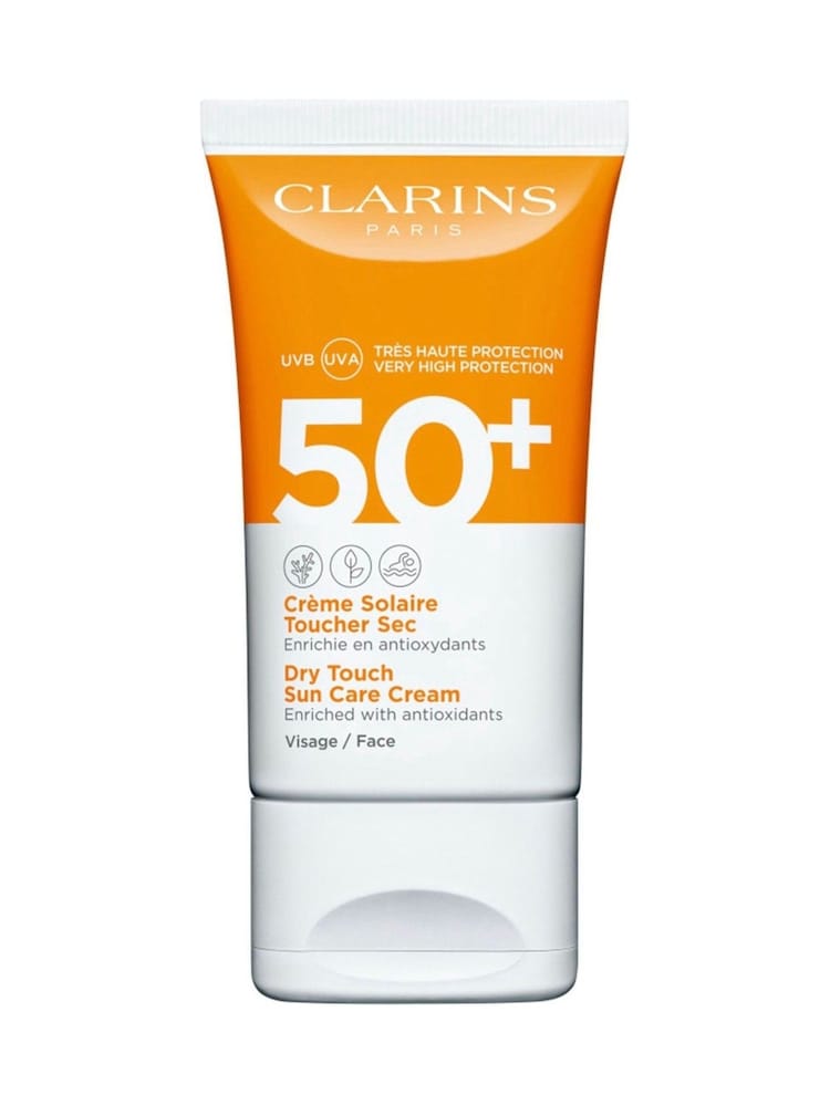 Clarins Dry Touch Sun Care Cream UVB/UVA SPF 50+ for Face 50ml - Image 1 of 1 Clarins Dry Touch Sun Care Cream UVB/UVA SPF 50+ for Face 50ml - Image 1 of 1