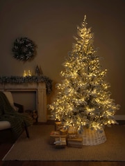 Everlands Green Warm White 7ft Alba Snowy Pre-Lit Christmas Tree - Image 2 of 6