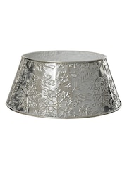 Everlands Silver Tone 70cm Metal Christmas Tree Skirt - Image 3 of 3