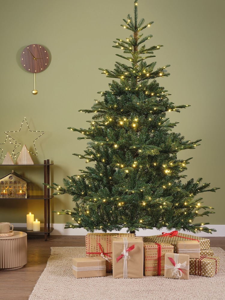 Everlands Green Warm White Classic 7ft Kiens Fir Pre-Lit Christmas Tree - Image 1 of 6 Everlands Green Warm White Classic 7ft Kiens Fir Pre-Lit Christmas Tree - Image 1 of 6