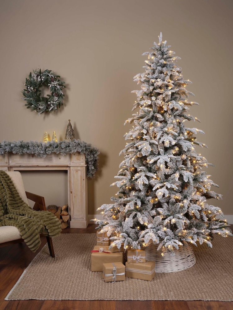 Everlands Green White 7ft Levi Snowy Pre-Lit Christmas Tree - Image 1 of 6 Everlands Green White 7ft Levi Snowy Pre-Lit Christmas Tree - Image 1 of 6
