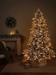 Everlands Green White 7ft Levi Snowy Pre-Lit Christmas Tree - Image 2 of 6