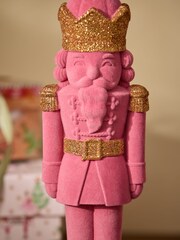 Cath Kidston Pink Flocked Christmas Nutcracker Decoration - Image 3 of 4