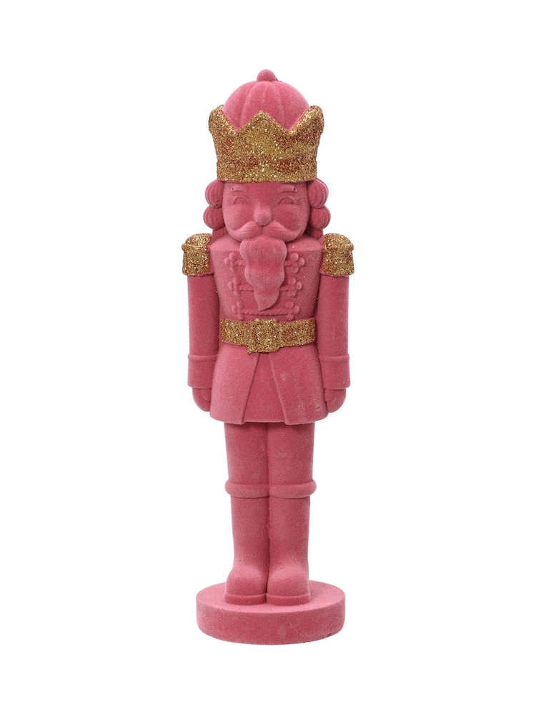 Cath Kidston Pink Flocked Christmas Nutcracker Decoration - Image 4 of 4 Cath Kidston Pink Flocked Christmas Nutcracker Decoration - Image 4 of 4