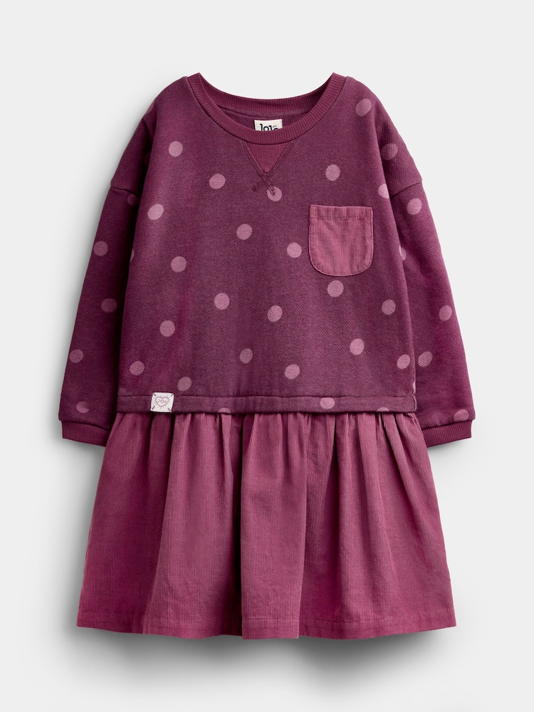 JoJo Maman Bébé Purple Combo Dress - Image 1 of 4 JoJo Maman Bébé Purple Combo Dress - Image 1 of 4