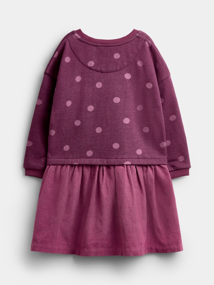 JoJo Maman Bébé Purple Combo Dress - Image 2 of 4 JoJo Maman Bébé Purple Combo Dress - Image 2 of 4