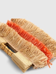 River Island Del Maar Stripe Raffia Clutch Bag - Bild 4 von 5
