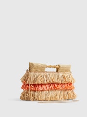 River Island Del Maar Stripe Raffia Clutch Bag - Bild 5 von 5