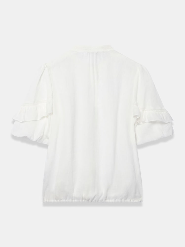 Mint Velvet White Crochet Detail Blouse - Image 8 of 8