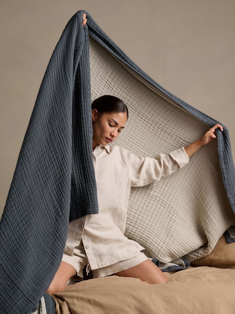 Bedfolk The Reversible Dream Cotton Throw - Εικόνα 1 του 6
