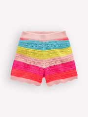 Boden Blue Pointelle Knitted Shorts - Image 1 of 3