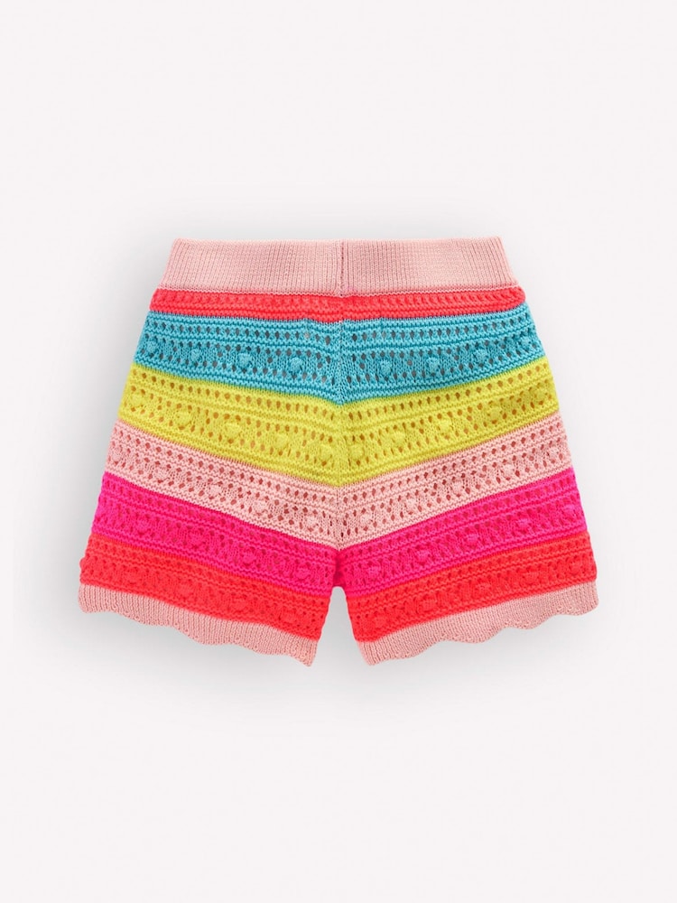 Boden Blue Pointelle Knitted Shorts - Image 2 of 3