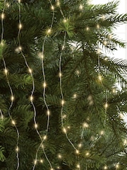 Lumineo Silver Warm White 7ft LED Micro Wire Christmas Tree Bunch Lights - Image 3 of 8