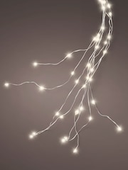 Lumineo Silver Warm White 7ft LED Micro Wire Christmas Tree Bunch Lights - Image 6 of 8