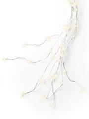 Lumineo Silver Warm White 7ft LED Micro Wire Christmas Tree Bunch Lights - Image 8 of 8