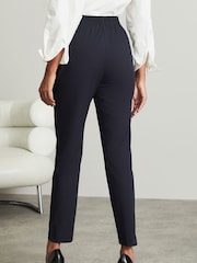 Lipsy Blue Tailored Belted Tapered Trousers - Image 2 of 4