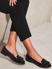 Lipsy Black Wide FIt Tassel Loafer - Image 2 of 5