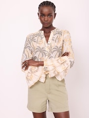 Mint Velvet Green Palm Print Blouse - Image 2 of 7