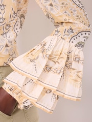 Mint Velvet Green Palm Print Blouse - Image 4 of 7