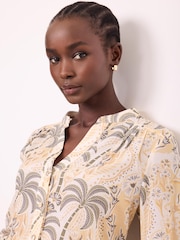 Mint Velvet Green Palm Print Blouse - Image 5 of 7
