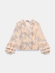 Mint Velvet Green Palm Print Blouse - Image 6 of 7
