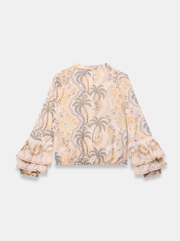 Mint Velvet Green Palm Print Blouse - Image 7 of 7 Mint Velvet Green Palm Print Blouse - Image 7 of 7
