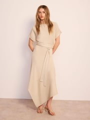 Mint Velvet Grey Knit Midi Dress - Image 1 of 8
