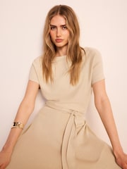 Mint Velvet Grey Knit Midi Dress - Image 5 of 8