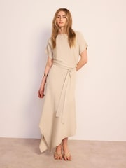 Mint Velvet Grey Knit Midi Dress - Image 6 of 8