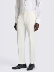 MOSS White Tailored Fit Suit Trousers - Image 1 of 3