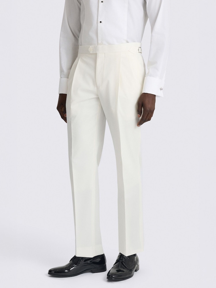 MOSS White Tailored Fit Suit Trousers - Image 1 of 3