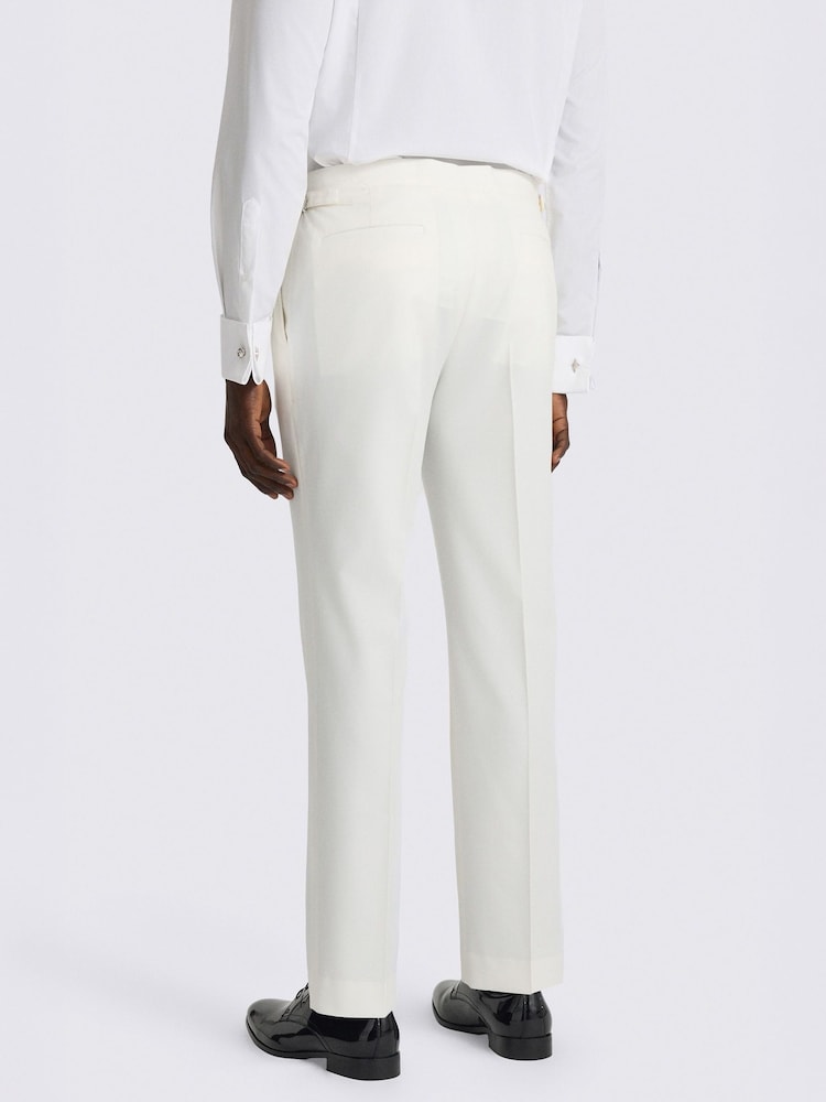 MOSS White Tailored Fit Suit Trousers - Image 2 of 3